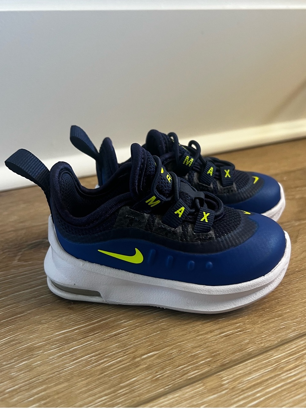Nike Kids Navy and Volt Air Max Sneakers